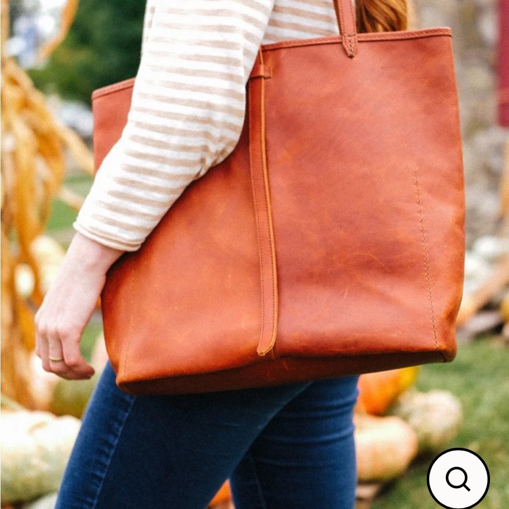 CELIA TOTE GENUINE LEATHER HANDBAG - Picture 4 of 16